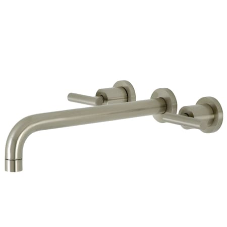 Kingston Brass KS8058CML Wall Mount Tub Faucet, Brushed Nickel KS8058CML
